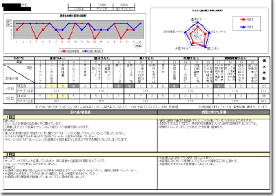 アセスメント評価個人カルテサンプルイメージ